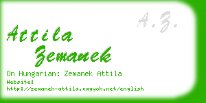 attila zemanek business card